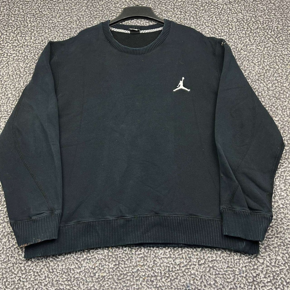 Air Jordan Sweatshirt Men 3XL Fleece Cement Elephant Crewneck Jumpman Pullover